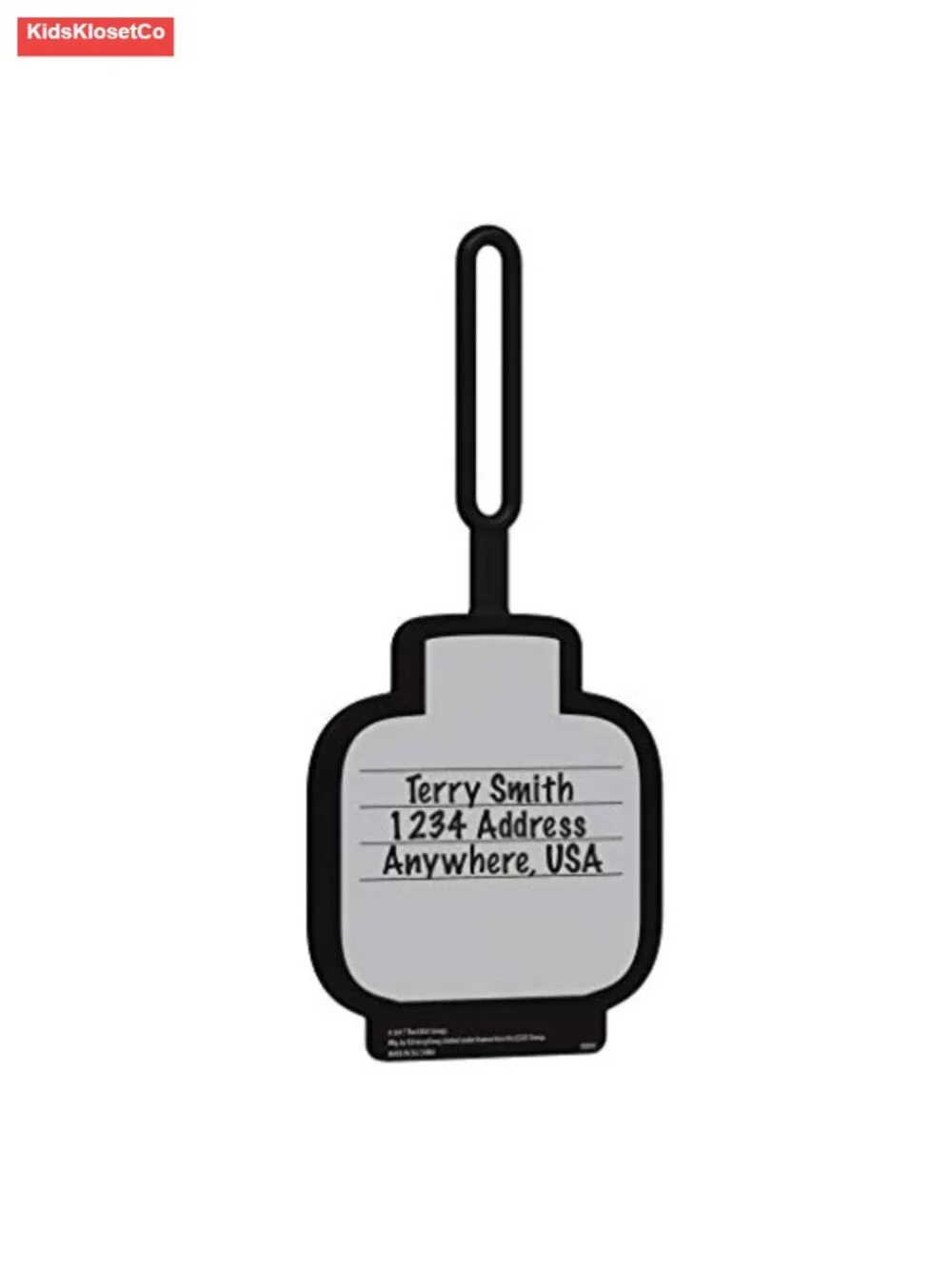 LEGO Minifigure Silicone Luggage Tag Backpack Charm Yellow